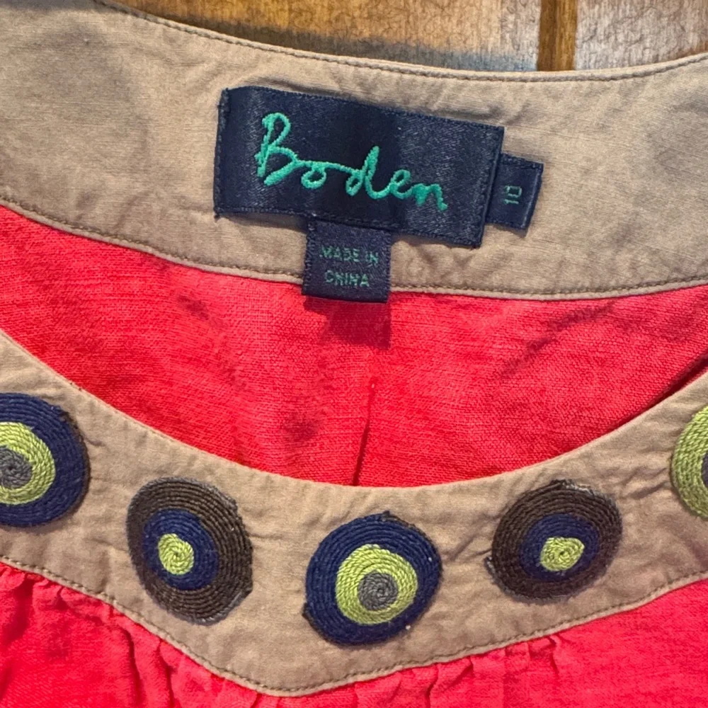 Boden Pink and Tan Embellished Tank Top - Picture 5 of 5